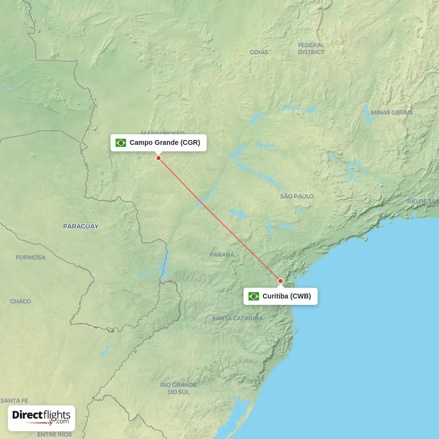 CWB - CGR route map