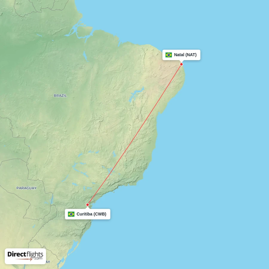 CWB - NAT route map