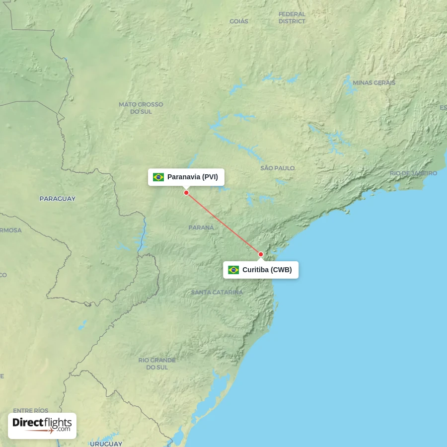 CWB - PVI route map