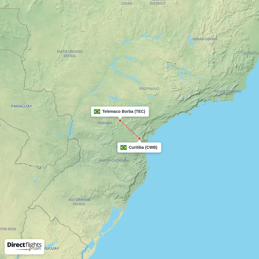 CWB - TEC route map