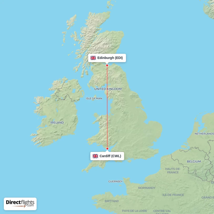 CWL - EDI route map
