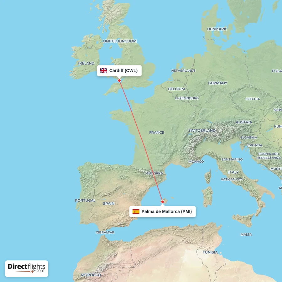 CWL - PMI route map