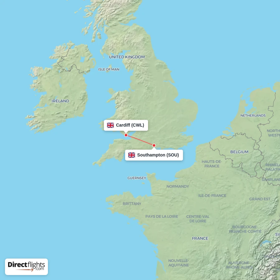 CWL - SOU route map