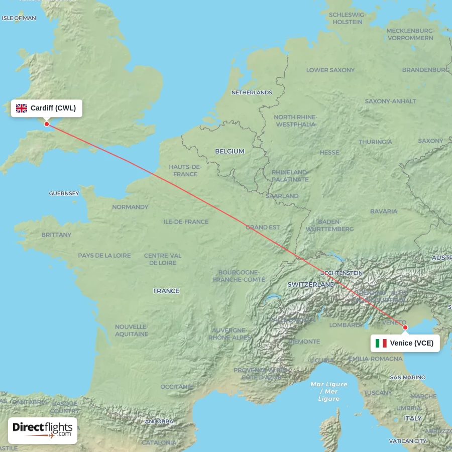 CWL - VCE route map