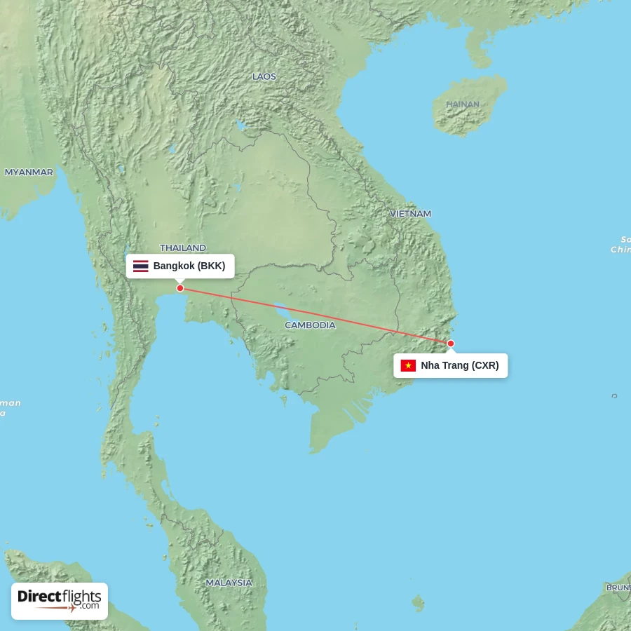 CXR - BKK route map