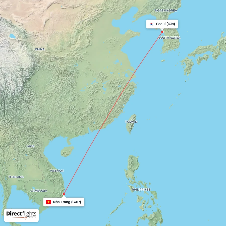 CXR - ICN route map