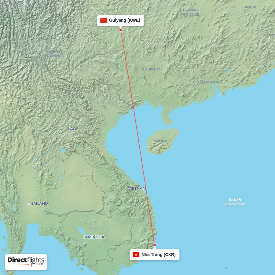 CXR - KWE route map