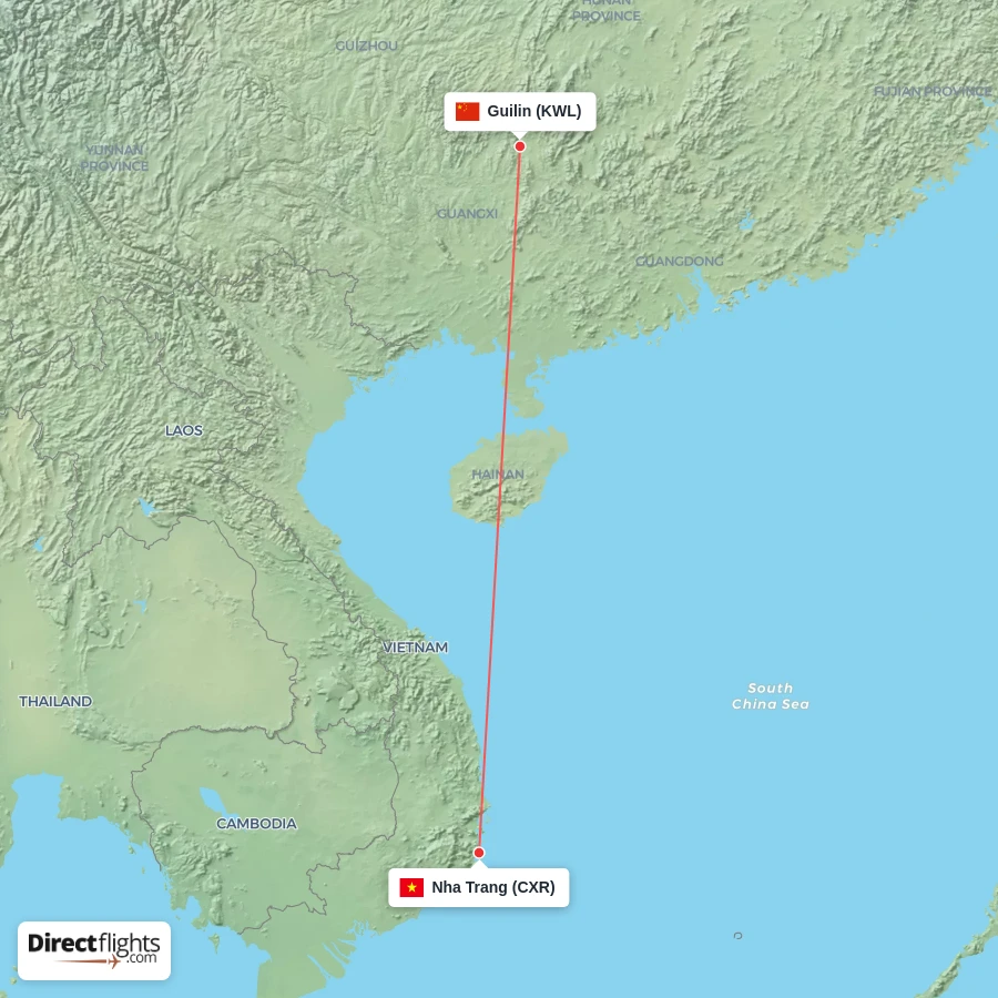 CXR - KWL route map