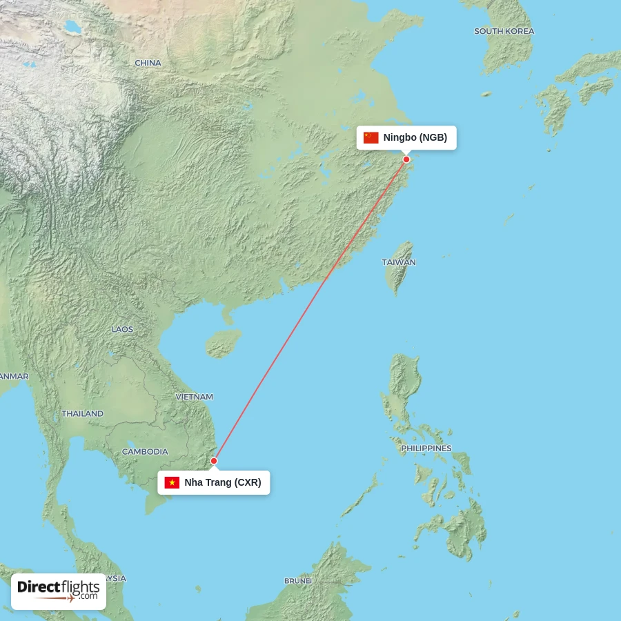 CXR - NGB route map