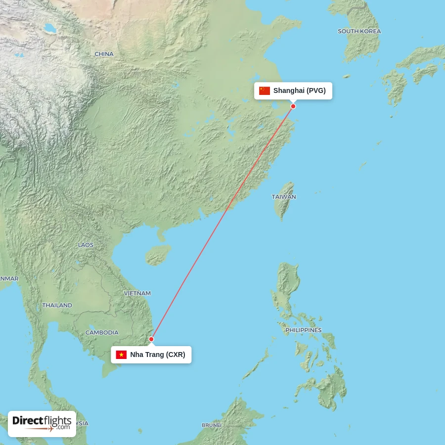CXR - PVG route map