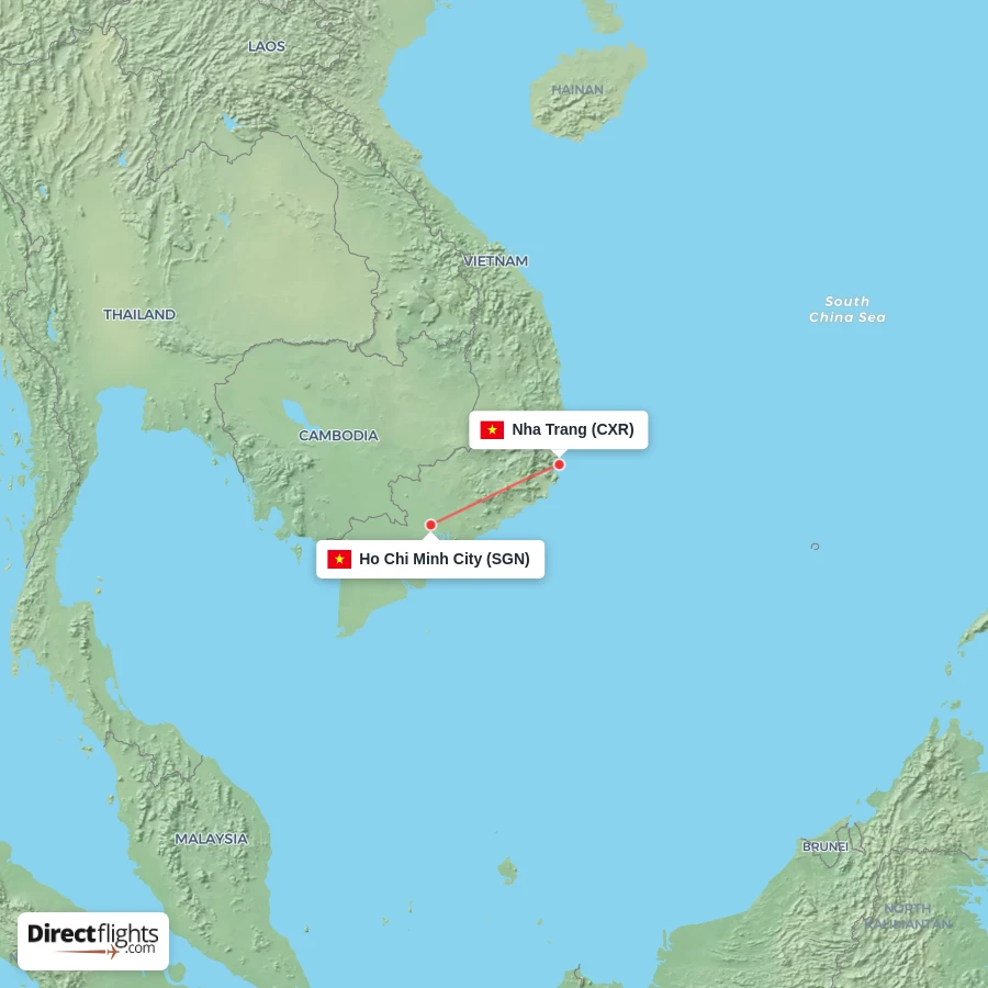 CXR - SGN route map