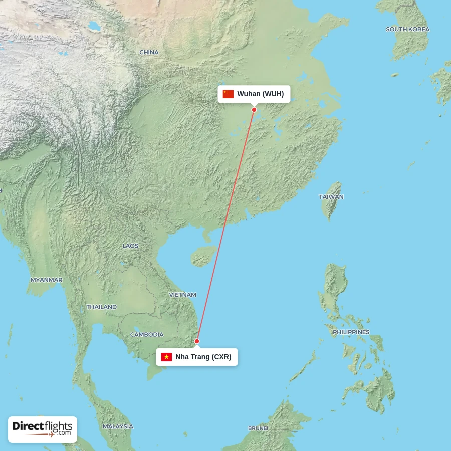 CXR - WUH route map