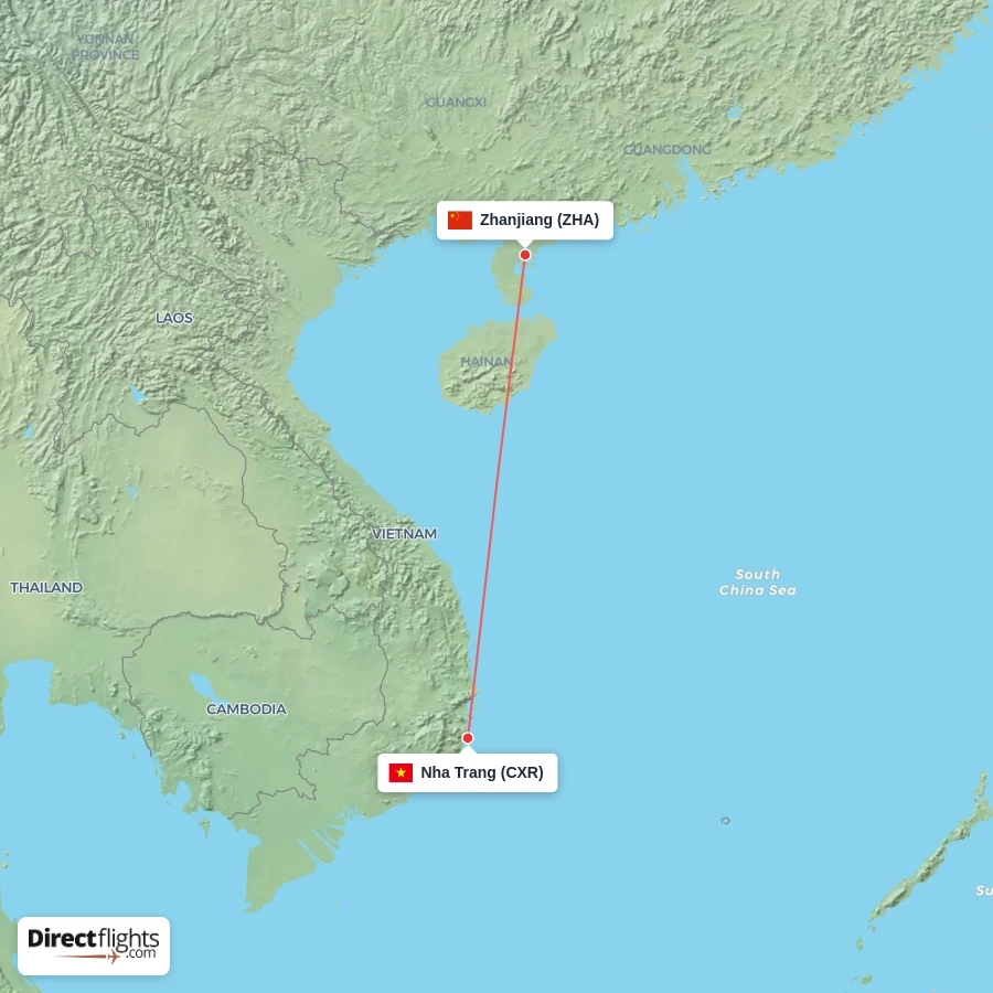 CXR - ZHA route map