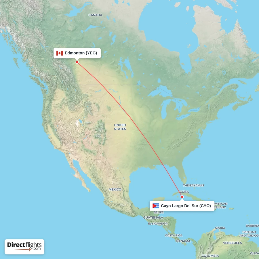 CYO - YEG route map