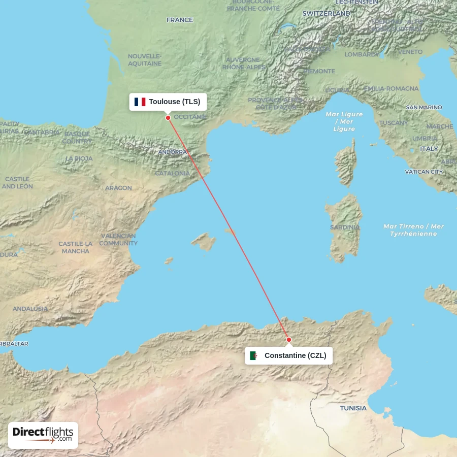 CZL - TLS route map