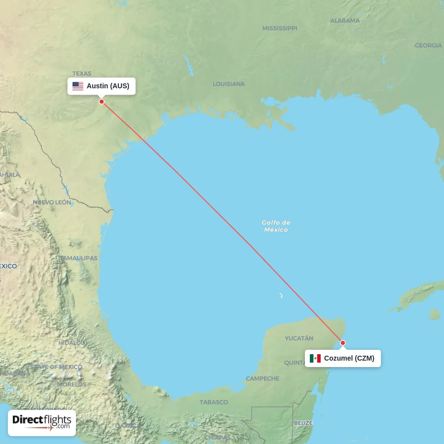 CZM - AUS route map