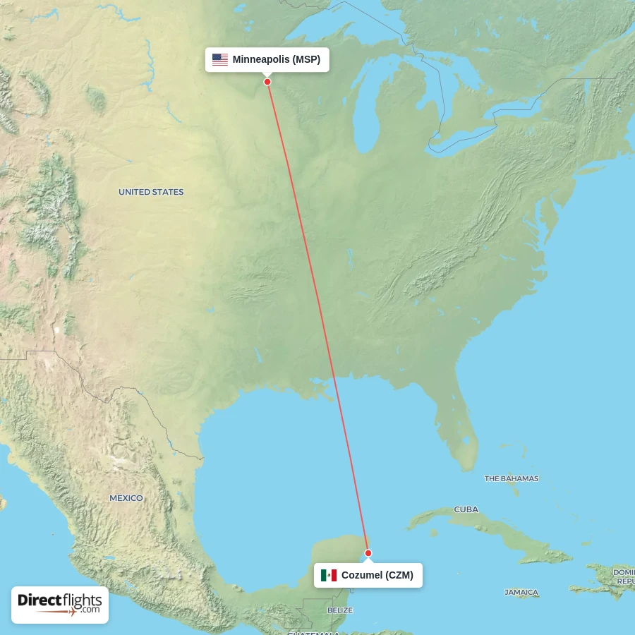 CZM - MSP route map