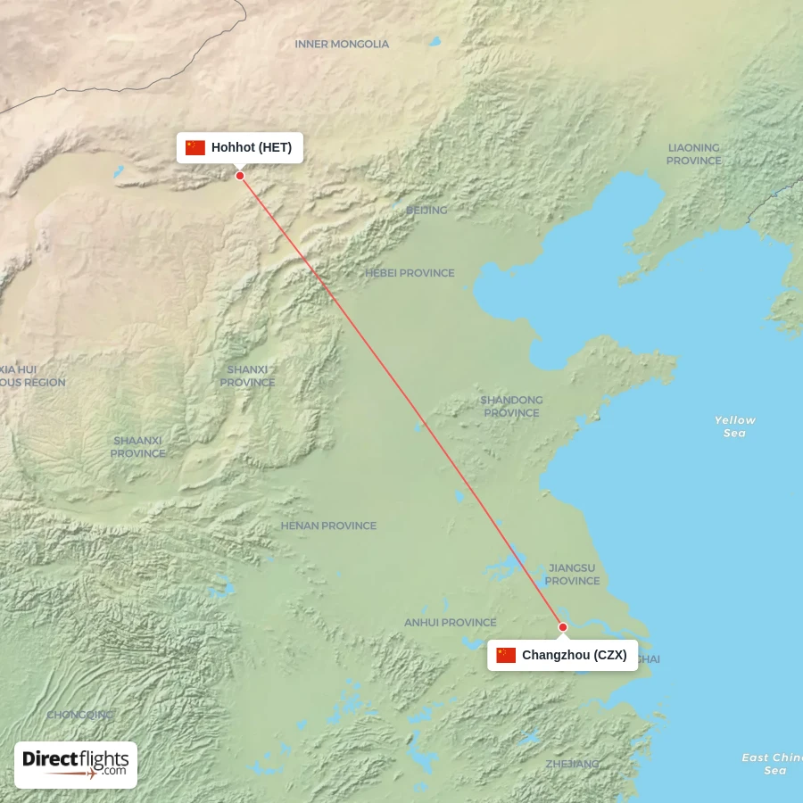 CZX - HET route map