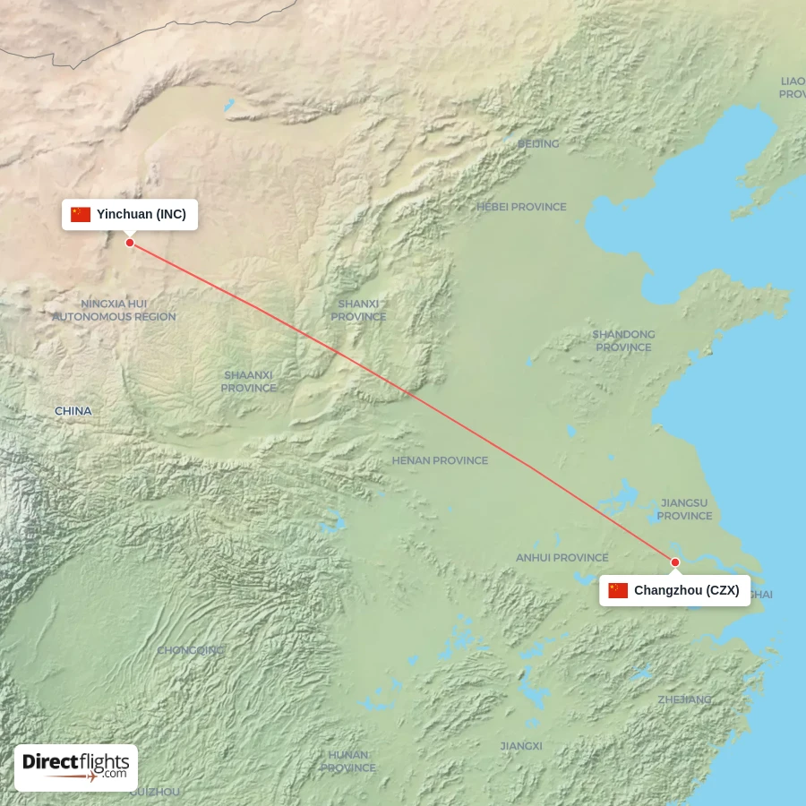 CZX - INC route map