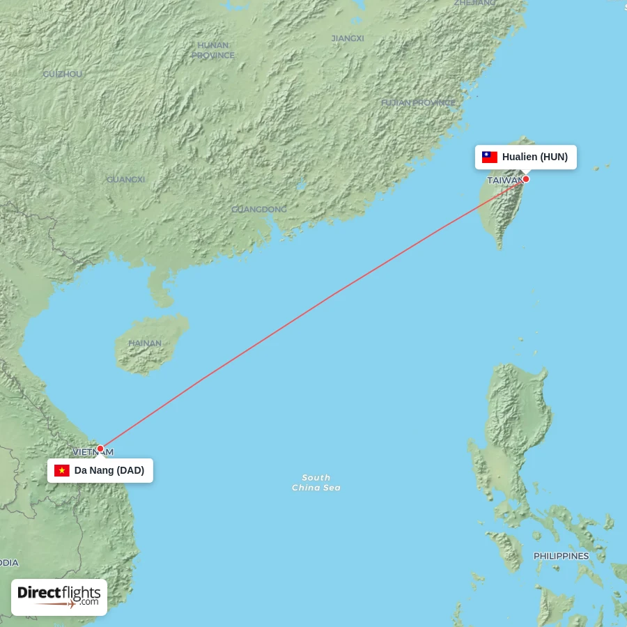 DAD - HUN route map