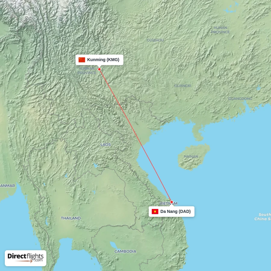 DAD - KMG route map