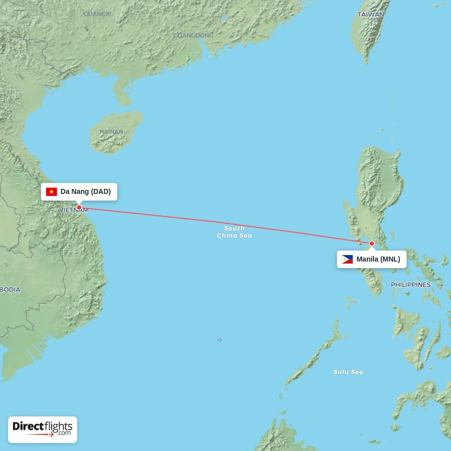DAD - MNL route map