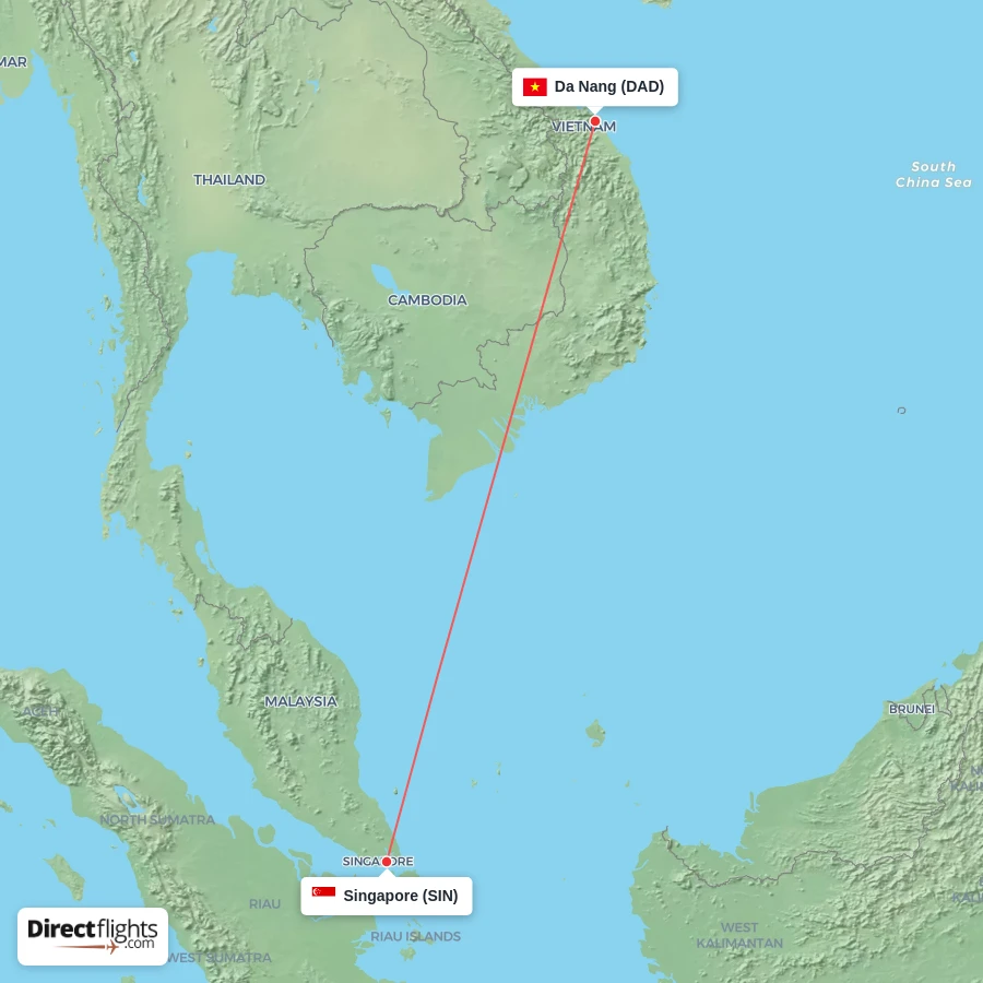 DAD - SIN route map