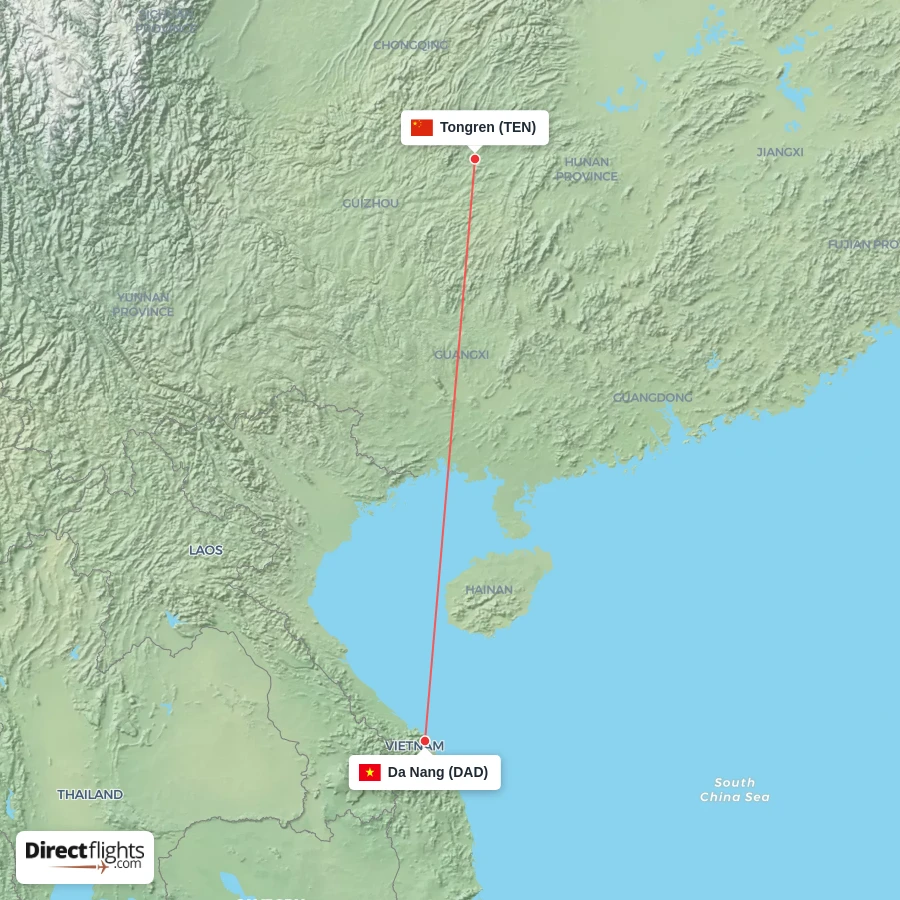 DAD - TEN route map