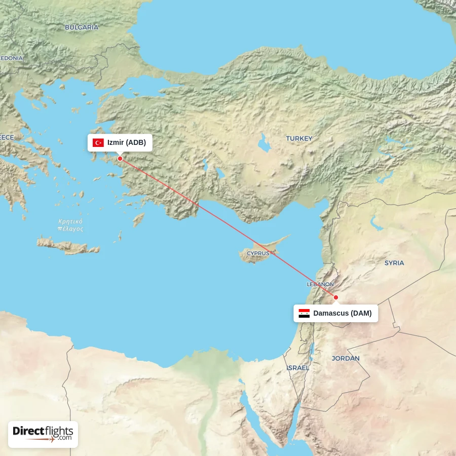 DAM - ADB route map