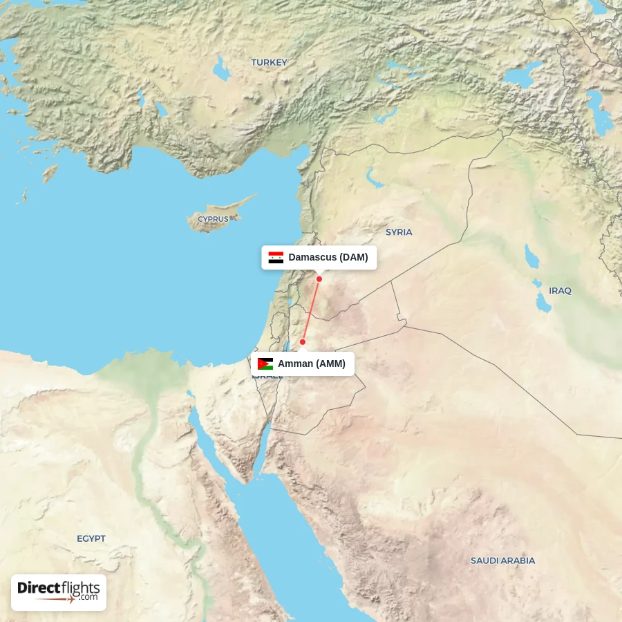 DAM - AMM route map