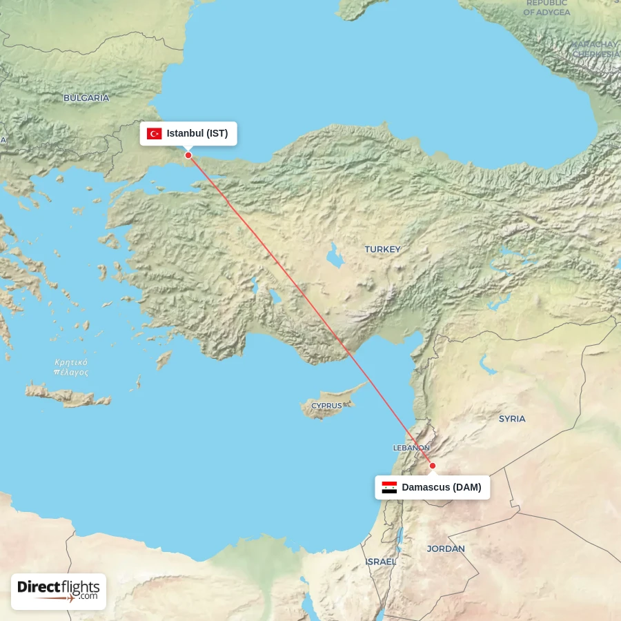 DAM - IST route map