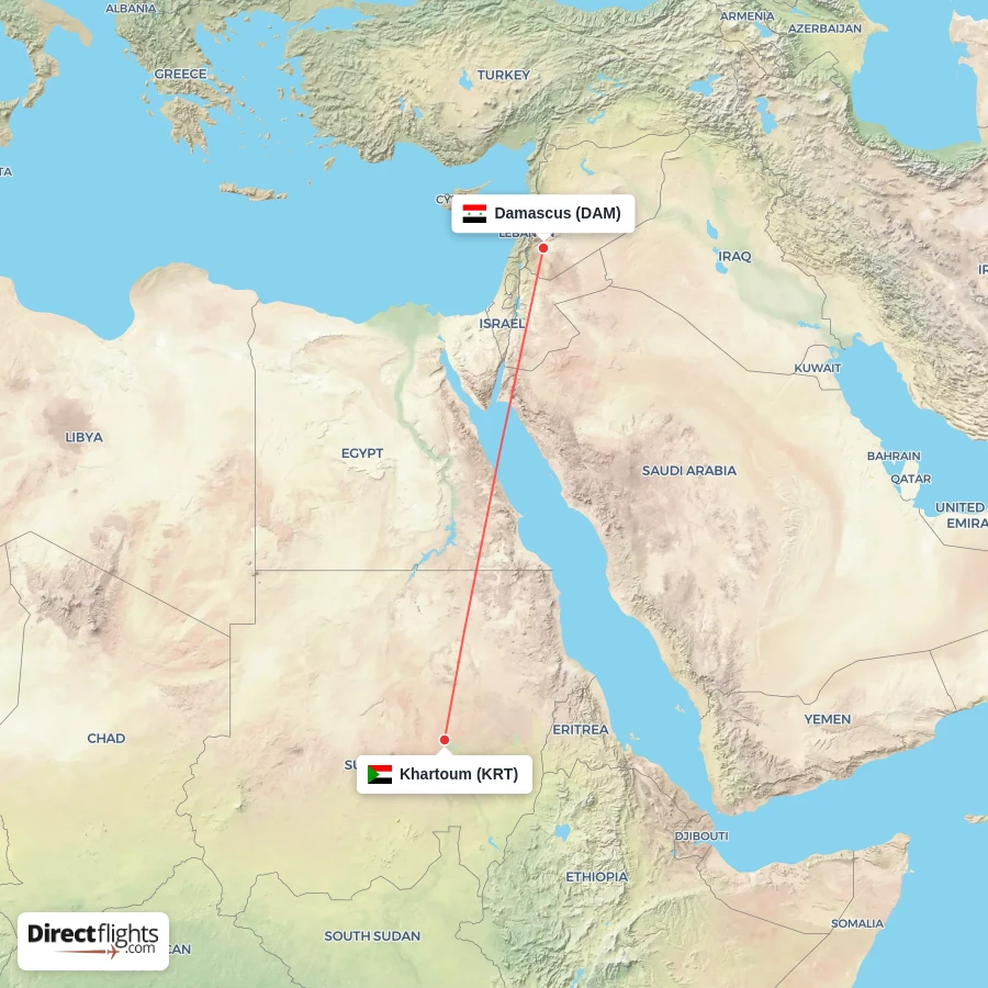 DAM - KRT route map