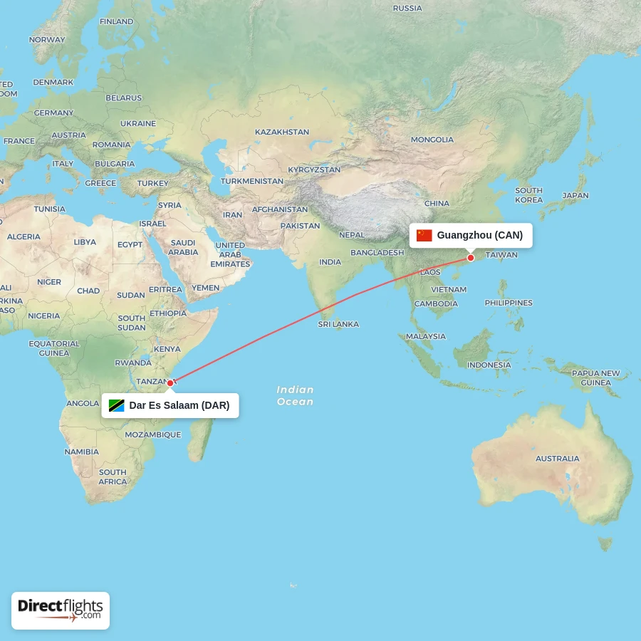DAR - CAN route map