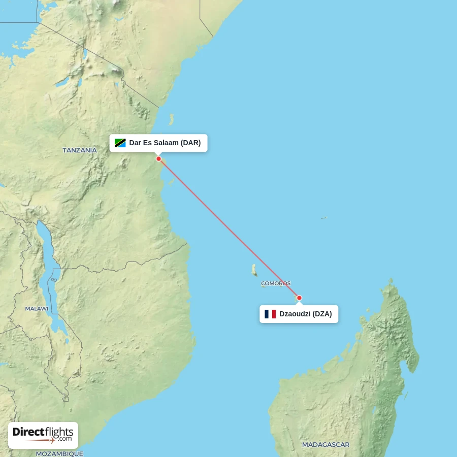 DAR - DZA route map