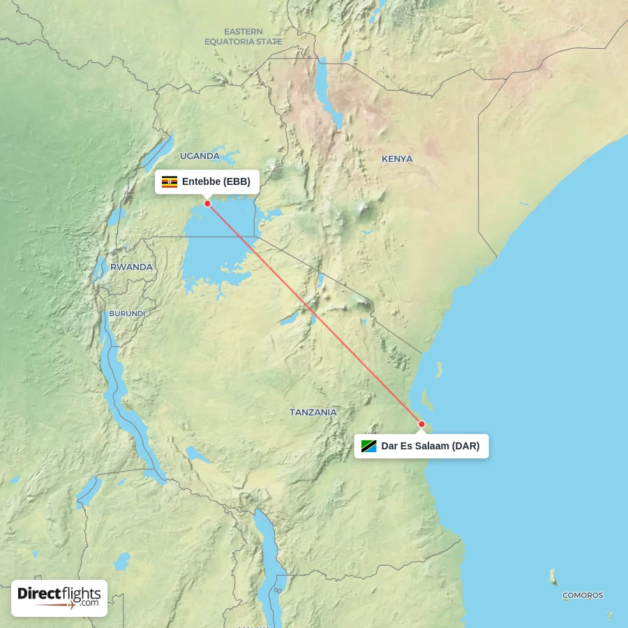 DAR - EBB route map