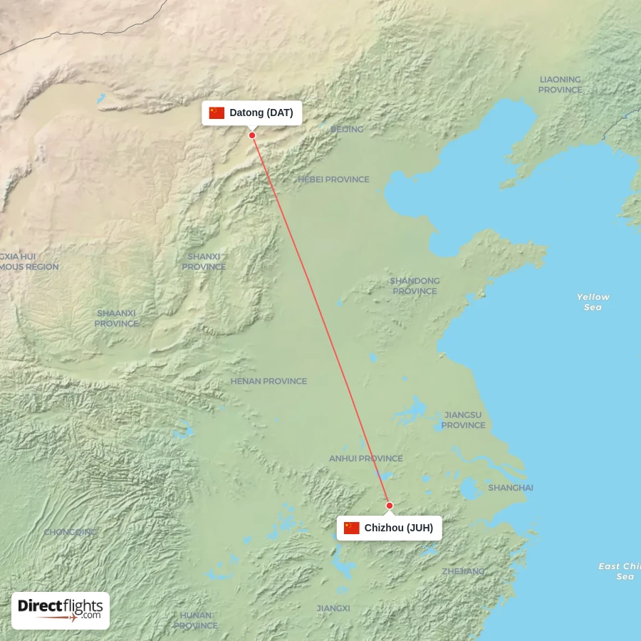 DAT - JUH route map