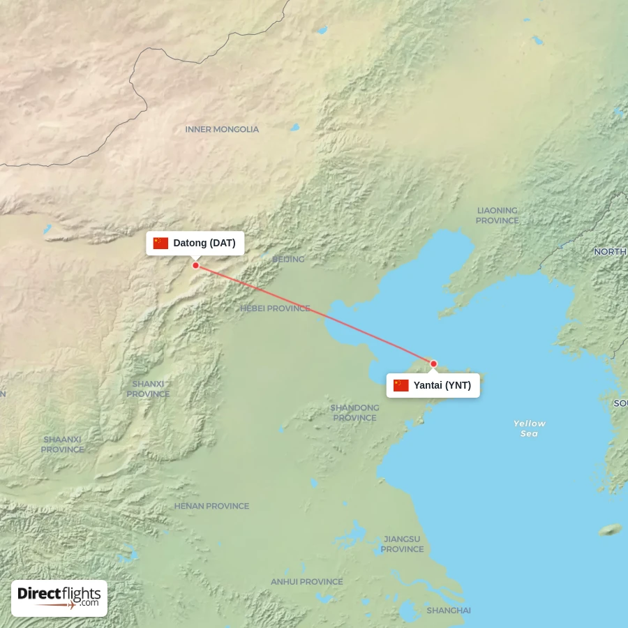 DAT - YNT route map
