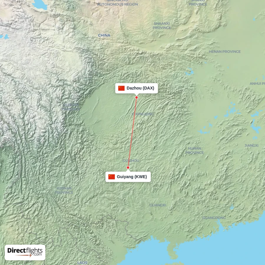 DAX - KWE route map