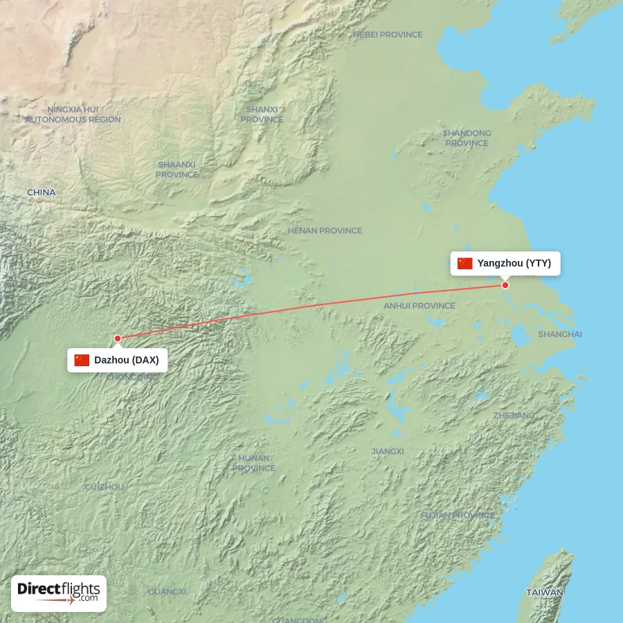 DAX - YTY route map