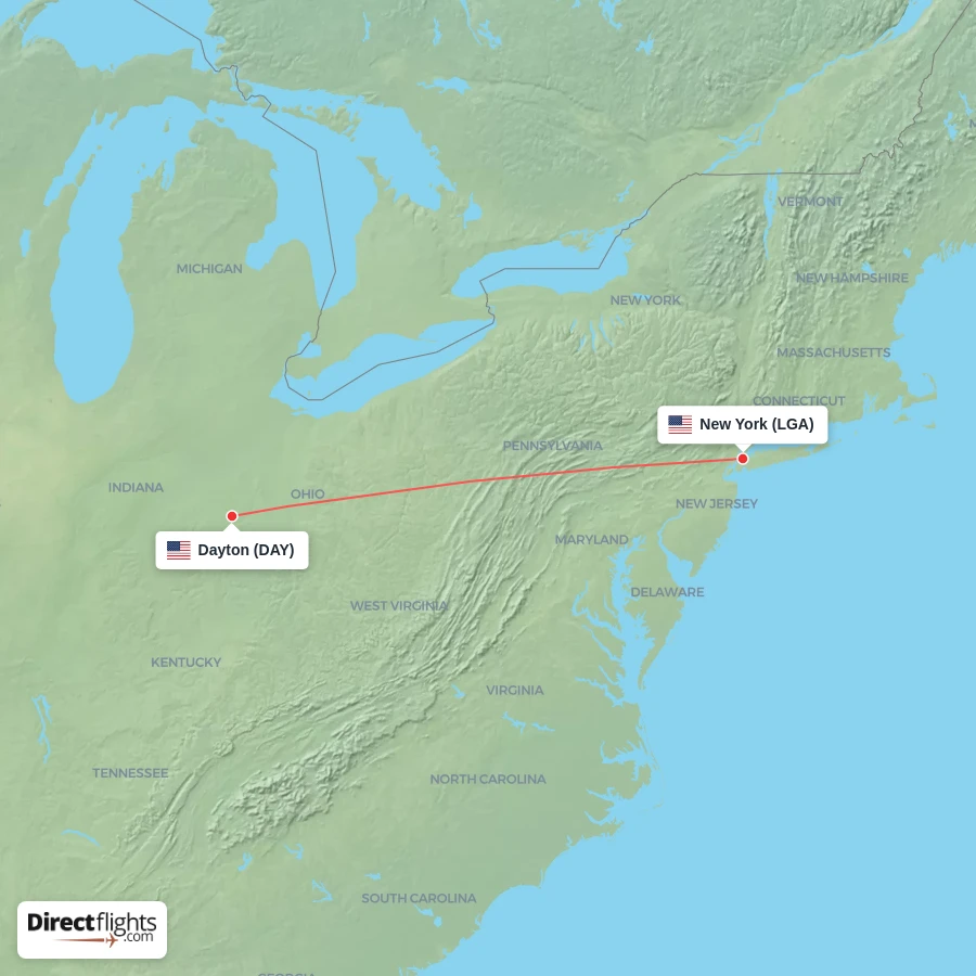 DAY - LGA route map