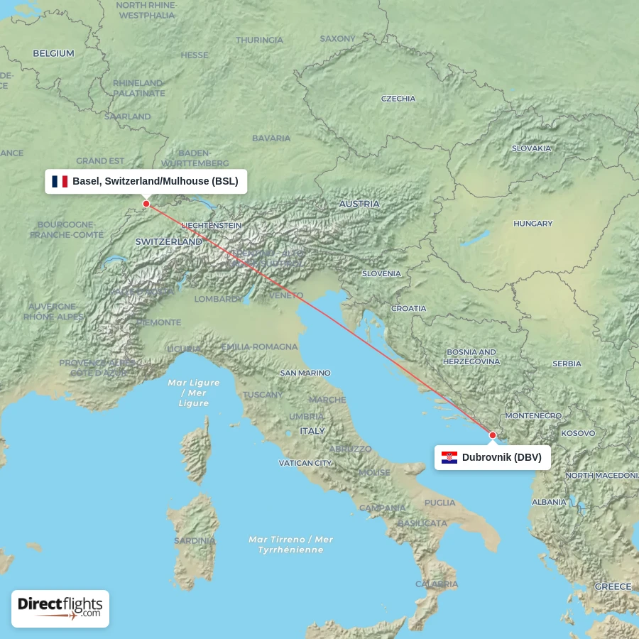 DBV - BSL route map