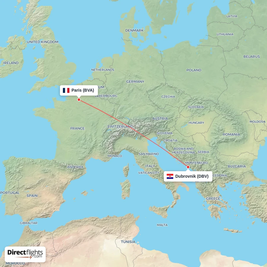 DBV - BVA route map