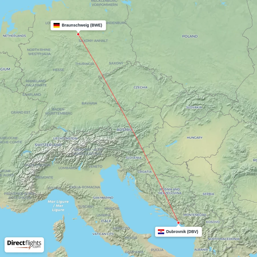 DBV - BWE route map