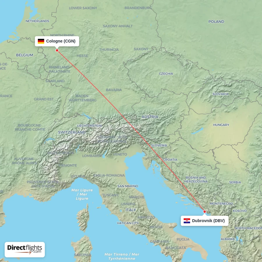 DBV - CGN route map