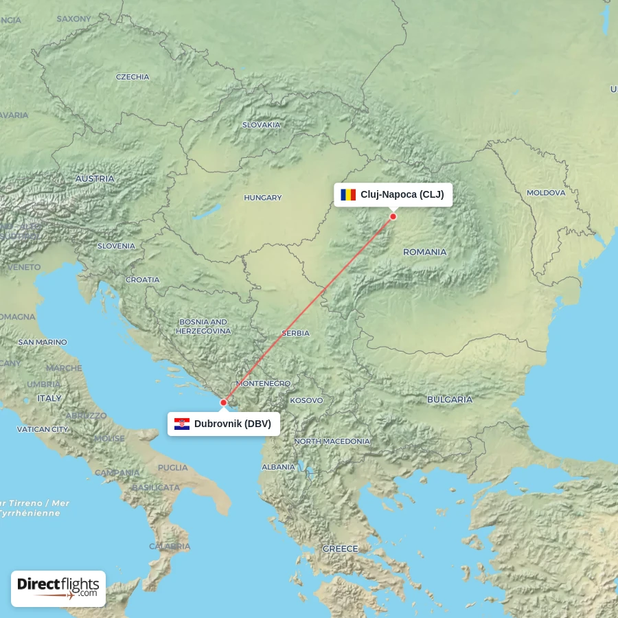 DBV - CLJ route map