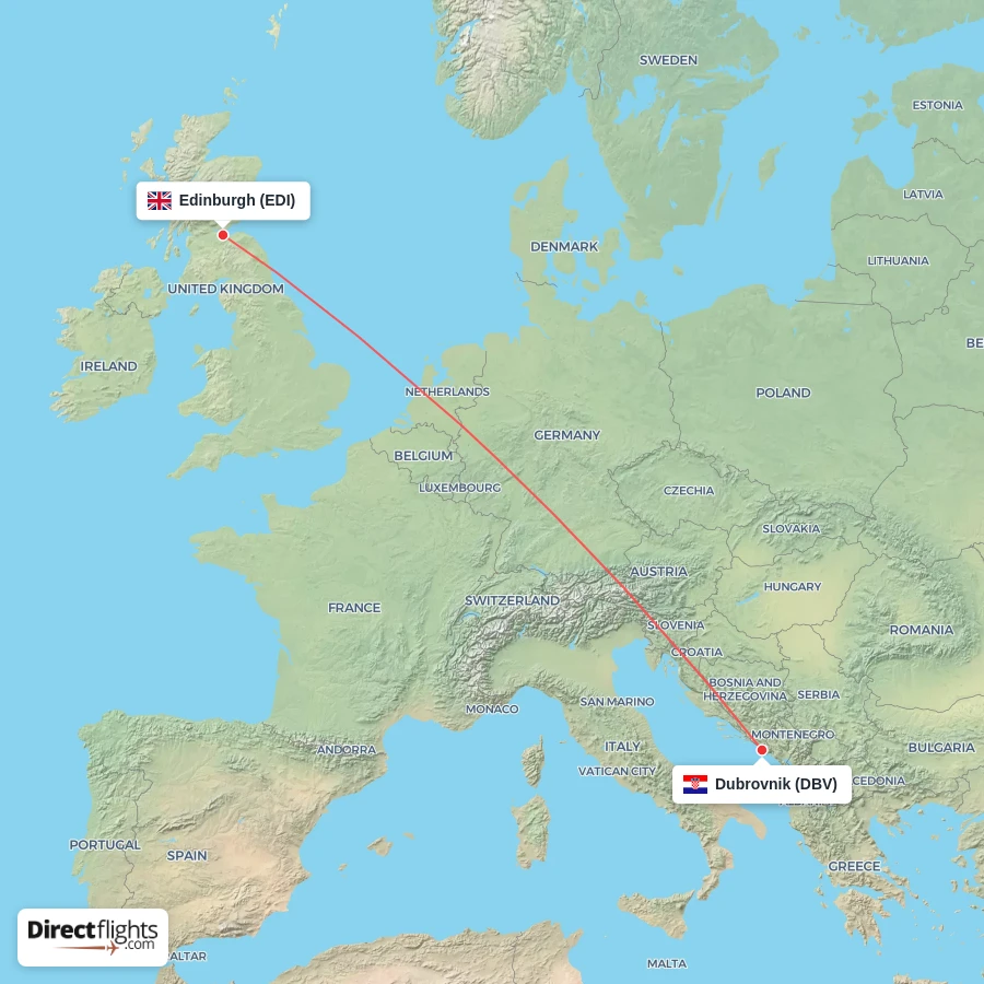 DBV - EDI route map