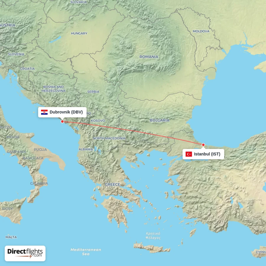 DBV - IST route map