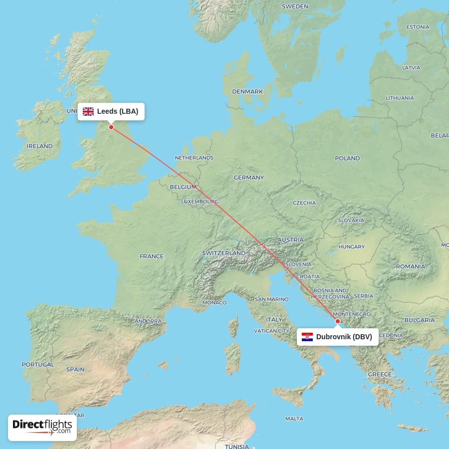 DBV - LBA route map