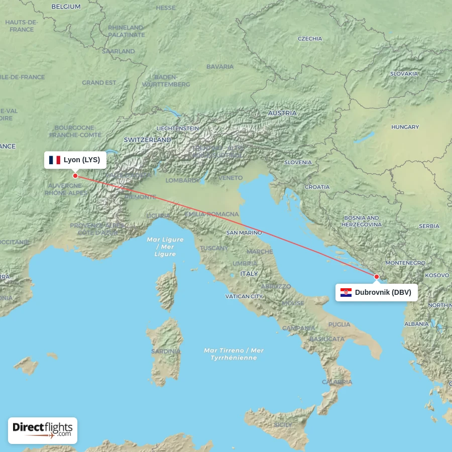 DBV - LYS route map