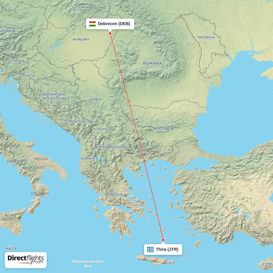DEB - JTR route map